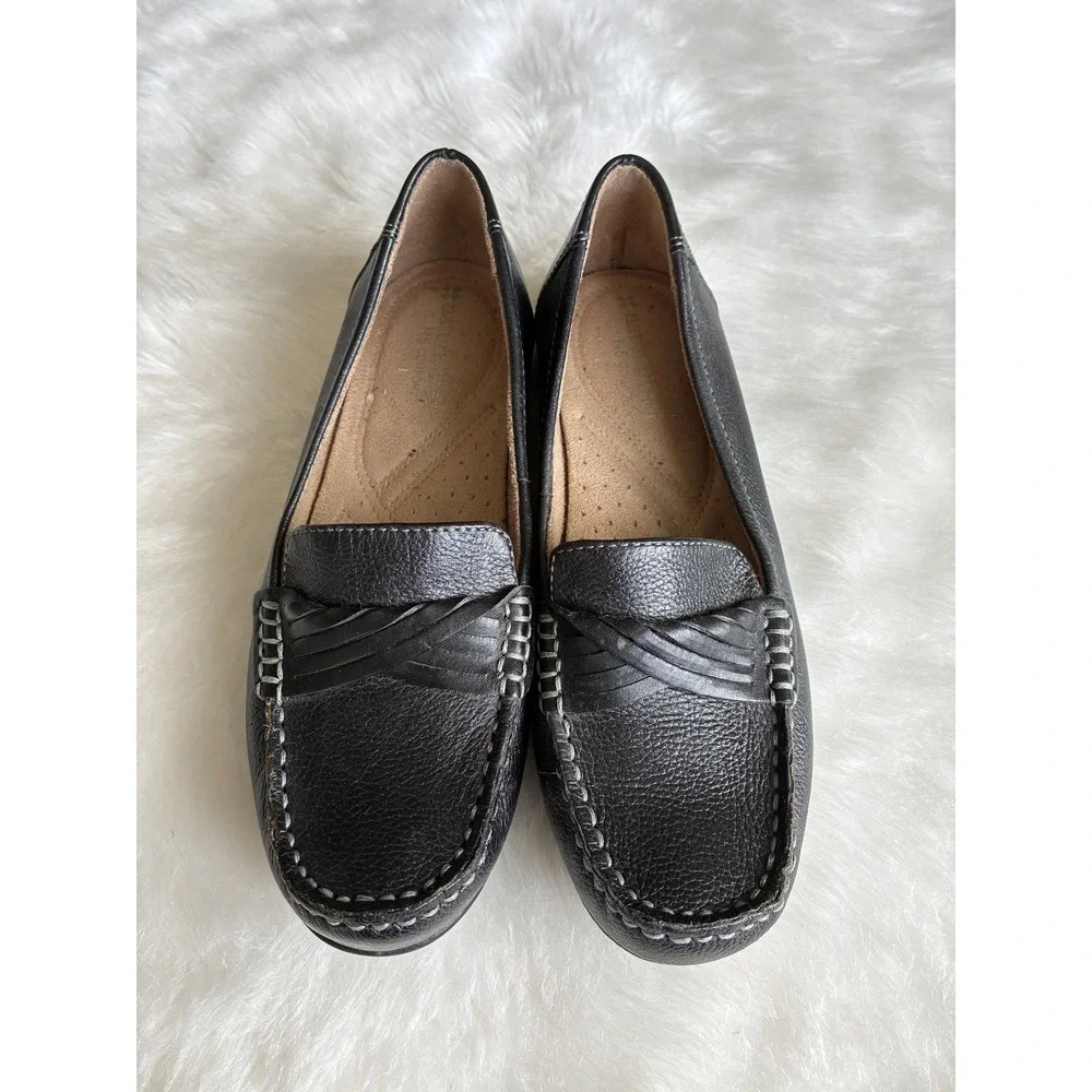 Naturalizer N5 Comfort KEIFER 6‎ M Driving Walking Loafers Black Preowned